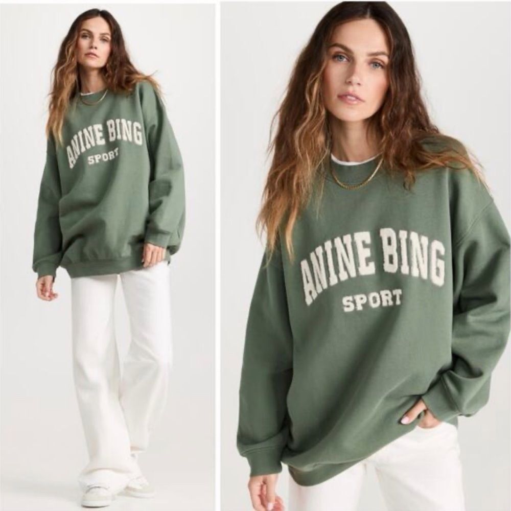 ANINE BING Tyler Sweatshirt in Artichoke